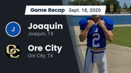Recap: Joaquin  vs. Ore City  2020