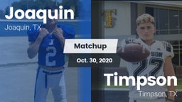 Matchup: Joaquin vs. Timpson  2020