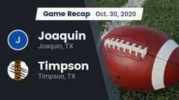 Recap: Joaquin  vs. Timpson  2020
