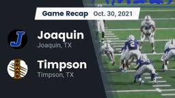 Recap: Joaquin  vs. Timpson  2021
