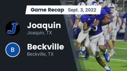 Recap: Joaquin  vs. Beckville  2022
