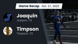 Recap: Joaquin  vs. Timpson  2022