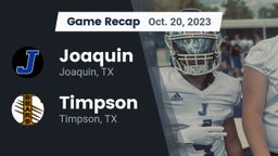 Recap: Joaquin  vs. Timpson  2023