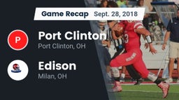 Recap: Port Clinton  vs. Edison  2018