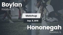 Matchup: Boylan  vs. Hononegah  2016