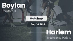 Matchup: Boylan  vs. Harlem  2016