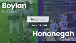 Matchup: Boylan  vs. Hononegah  2017