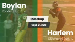 Matchup: Boylan  vs. Harlem  2018