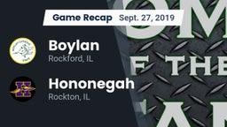 Recap: Boylan  vs. Hononegah  2019