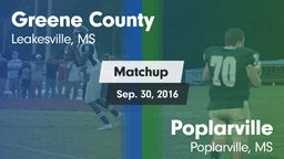 Matchup: Greene County vs. Poplarville  2016