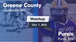 Matchup: Greene County vs. Purvis  2016