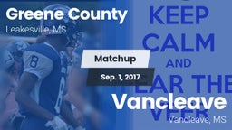 Matchup: Greene County vs. Vancleave  2017