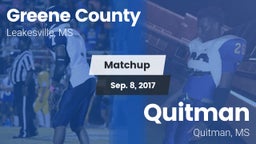 Matchup: Greene County vs. Quitman  2017