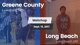 Matchup: Greene County vs. Long Beach  2017
