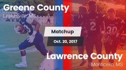 Matchup: Greene County vs. Lawrence County  2017