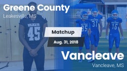 Matchup: Greene County vs. Vancleave  2018