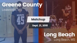 Matchup: Greene County vs. Long Beach  2018