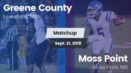 Matchup: Greene County vs. Moss Point  2018