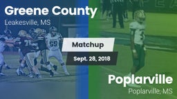 Matchup: Greene County vs. Poplarville  2018