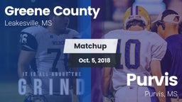 Matchup: Greene County vs. Purvis  2018