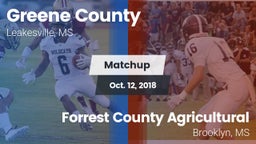 Matchup: Greene County vs. Forrest County Agricultural  2018