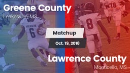 Matchup: Greene County vs. Lawrence County  2018