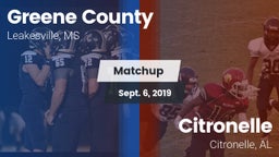 Matchup: Greene County vs. Citronelle  2019