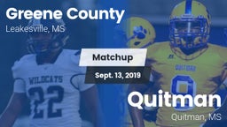Matchup: Greene County vs. Quitman  2019
