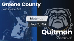 Matchup: Greene County vs. Quitman  2020