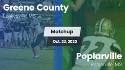 Matchup: Greene County vs. Poplarville  2020