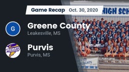 Recap: Greene County  vs. Purvis  2020