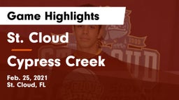 St. Cloud  vs Cypress Creek Game Highlights - Feb. 25, 2021