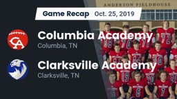 Recap: Columbia Academy  vs. Clarksville Academy 2019