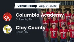 Recap: Columbia Academy  vs. Clay County 2020