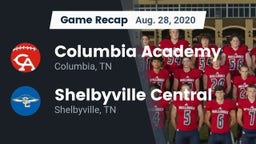 Recap: Columbia Academy  vs. Shelbyville Central  2020