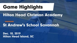 Hilton Head Christian Academy  vs St Andrew's School Savannah Game Highlights - Dec. 10, 2019
