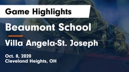 Beaumont School vs Villa Angela-St. Joseph  Game Highlights - Oct. 8, 2020