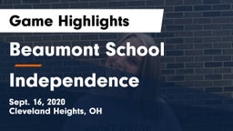 Beaumont School vs Independence  Game Highlights - Sept. 16, 2020
