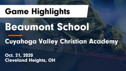 Beaumont School vs Cuyahoga Valley Christian Academy  Game Highlights - Oct. 21, 2020