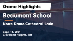 Beaumont School vs Notre Dame-Cathedral Latin  Game Highlights - Sept. 14, 2021