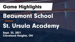Beaumont School vs St. Ursula Academy  Game Highlights - Sept. 25, 2021