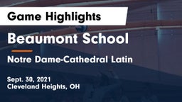 Beaumont School vs Notre Dame-Cathedral Latin  Game Highlights - Sept. 30, 2021