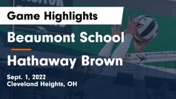 Beaumont School vs Hathaway Brown  Game Highlights - Sept. 1, 2022