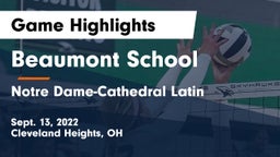 Beaumont School vs Notre Dame-Cathedral Latin  Game Highlights - Sept. 13, 2022