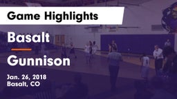 Basalt  vs Gunnison Game Highlights - Jan. 26, 2018