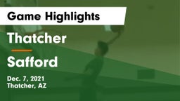 Thatcher  vs Safford  Game Highlights - Dec. 7, 2021