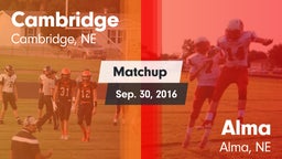 Matchup: Cambridge High vs. Alma  2016