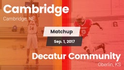 Matchup: Cambridge High vs. Decatur Community  2017