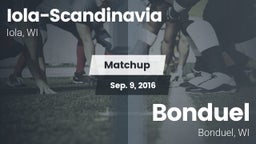 Matchup: Iola-Scandinavia vs. Bonduel  2016