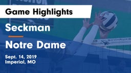Seckman  vs Notre Dame  Game Highlights - Sept. 14, 2019